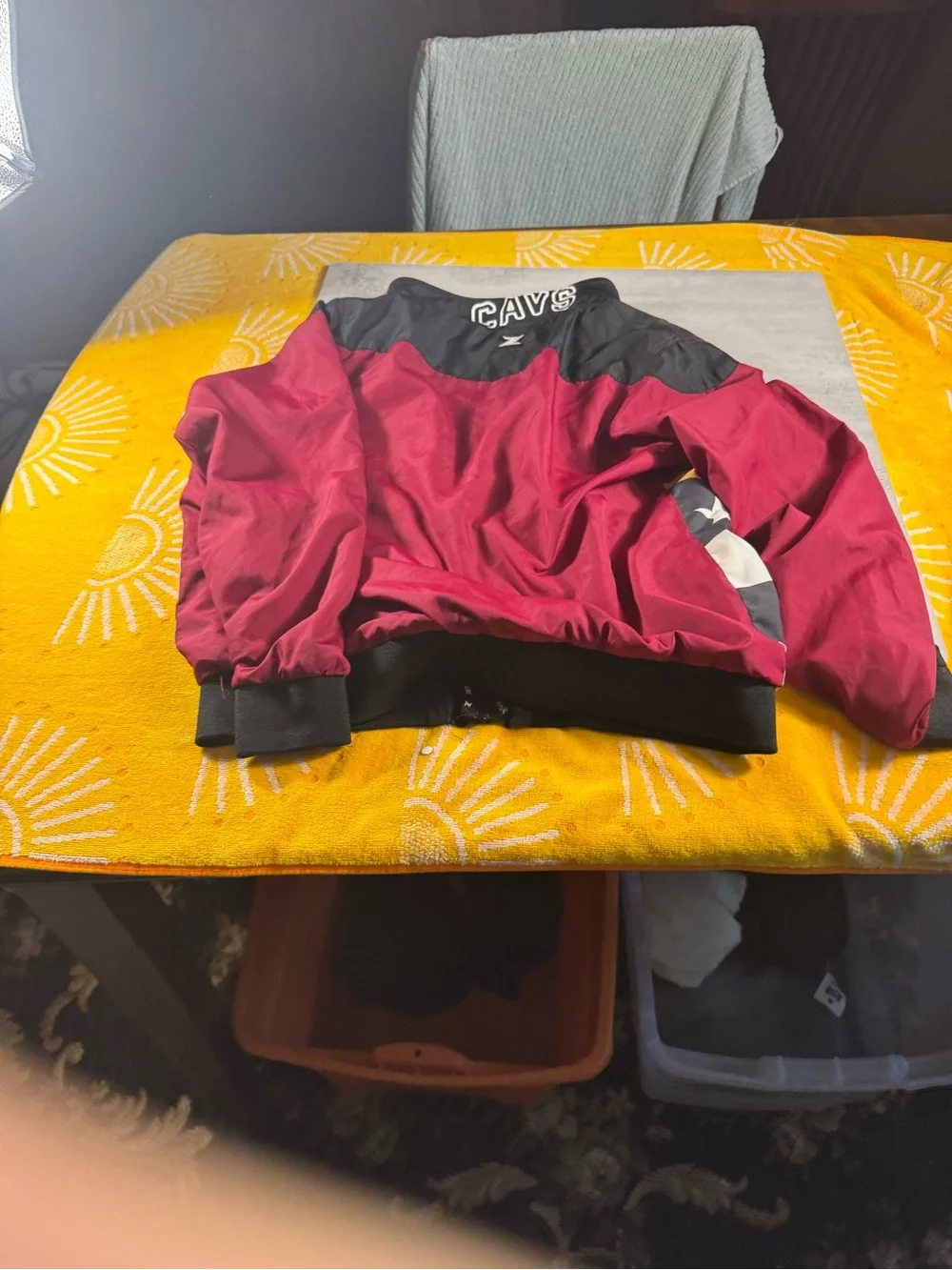 NBA Kids Maroon, Black, Gold & White Star Stripe Zip Jacket
